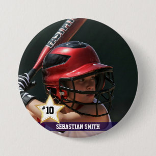 Gepersonaliseerde Sport Team Foto Buttonnen & Pins Ronde Button 7,6 Cm