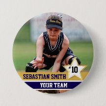 Gepersonaliseerde Sport Team Foto Buttonnen & Pins