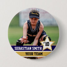 Gepersonaliseerde Sport Team Foto Buttonnen & Pins
