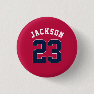 Gepersonaliseerde Sport Team Jersey Nummer Naam Ronde Button 3,2 Cm