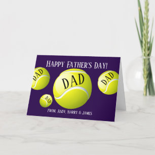 Gepersonaliseerde Sport Tennis Vaderdag Feestdagen Kaart