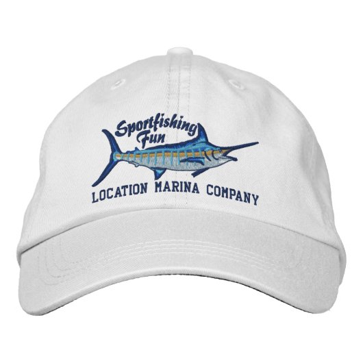 Gepersonaliseerde sport Vist Blue Marlin Embroider Pet (Voorkant)