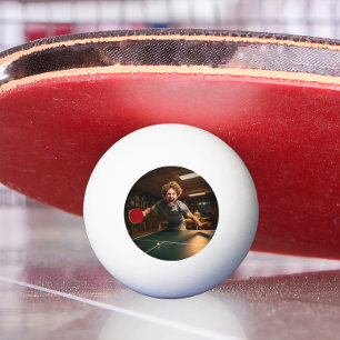 Gepersonaliseerde sportfoto speler pingpongballen