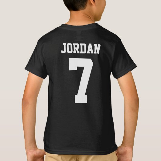 Gepersonaliseerde sportieve stijl neef bemanning t-shirt (Achterkant)