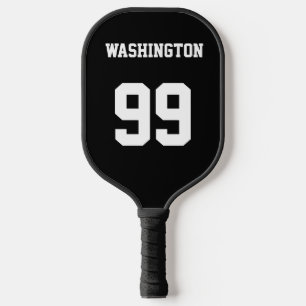 Gepersonaliseerde sportnaam en -nummer pickleball paddle