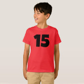 Gepersonaliseerde sportnaam nummer T-shirt (Voorkant volledig)