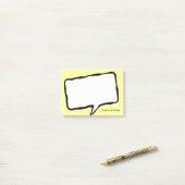 Gepersonaliseerde spraak bubble yellow Post-it® no Post-it® Notes (Op bureau)