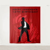 Gepersonaliseerde Spy Party Vingerafdruk Tapestry Wandkleed (Voorkant)