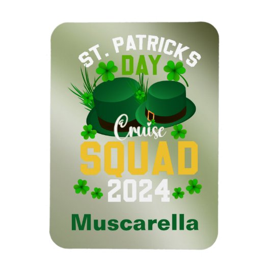 Gepersonaliseerde St. Patrick's Day Cruise Squad D Magneet (Verticaal)