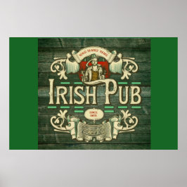 Gepersonaliseerde St Patrick's Day Funny Irish Pub Poster