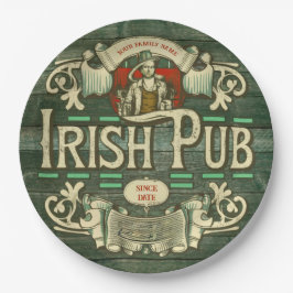 Gepersonaliseerde St Patrick's Day Ierse pub Grapp Papieren Bordje