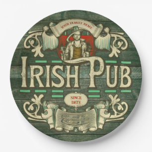 Gepersonaliseerde St Patrick's Day Ierse pub Grapp Papieren Bordje