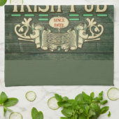 Gepersonaliseerde St Patrick's Day Ierse pub Grapp Theedoek (Gevouwen)