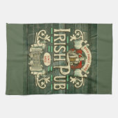 Gepersonaliseerde St Patrick's Day Ierse pub Grapp Theedoek (Horizontaal)