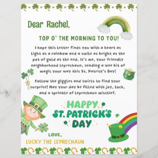 Gepersonaliseerde St Patrick's kabouter brief