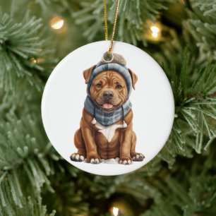 Gepersonaliseerde Staffordshire hond Keramisch Ornament