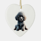 Gepersonaliseerde standaard Poedel Puppy Keramisch Ornament (Rechts)