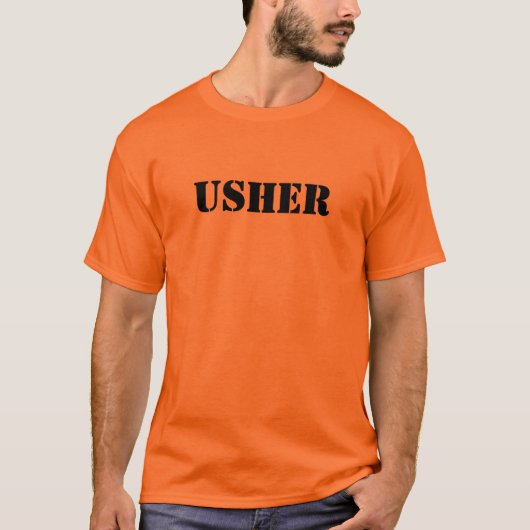 Gepersonaliseerde stap T shirten Usher Best Man T-shirt (Voorkant)