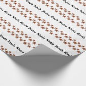 Gepersonaliseerde Star Holiday Gift Wrap Cadeaupapier (Hoek)