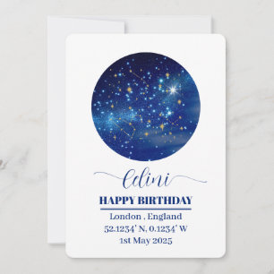 Gepersonaliseerde Star Map Kaart: Vier uw speciale Feestdagenkaart