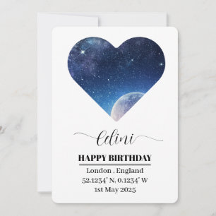 Gepersonaliseerde Star Map Kaart: Vier uw speciale Feestdagenkaart