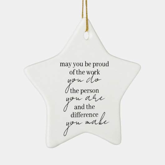 Gepersonaliseerde Star Ornament medewerker dank u (Rechts)
