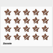 Gepersonaliseerde STAR Shaped Football Stickers (Vel)