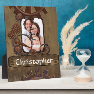 Gepersonaliseerde steampunk foto template fotoplaat