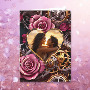 Gepersonaliseerde Steampunk Thema Valentijnsdag Kaart