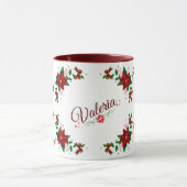 Gepersonaliseerde stekker met liefdevolle kerstrod mok (Midden)