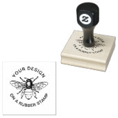 Gepersonaliseerde stempel| Bee Stamp|eco Rubberstempel (Gestempeld)