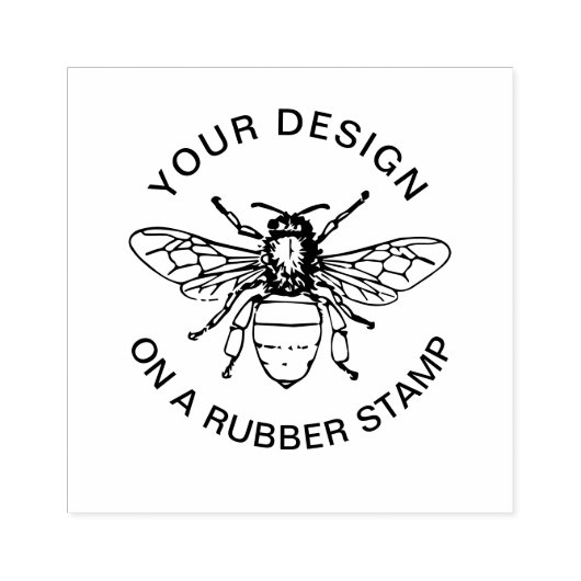 Gepersonaliseerde stempel| Bee Stamp|eco Rubberstempel (Afrduk)