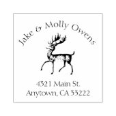  Gepersonaliseerde Sterkte Deer Rubberstempel (Afrduk)