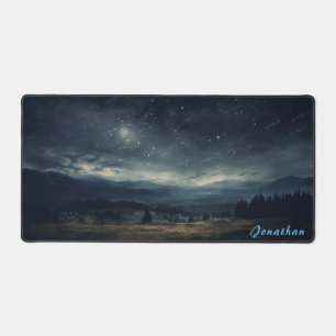 Gepersonaliseerde Sterrennacht Landscape Desk Mat