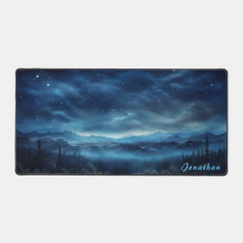 Gepersonaliseerde Sterrennacht Landscape Desk Mat