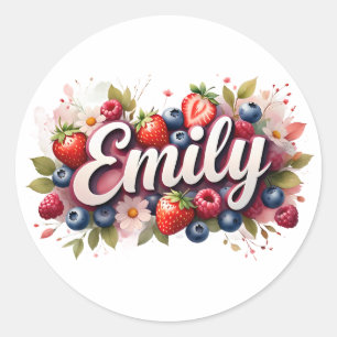 Gepersonaliseerde Sticker Emily Berry Floral Desig