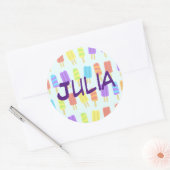 Gepersonaliseerde Sticker met Popsicle Pattern (Envelop)