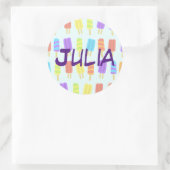 Gepersonaliseerde Sticker met Popsicle Pattern (Tas)