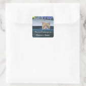 Gepersonaliseerde Sticker van het kind—Guard Cat o (Tas)