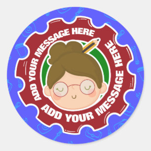Gepersonaliseerde Sticker voor docenten en ambacht