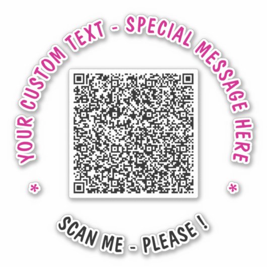 Gepersonaliseerde Sticker voor scannen van Info-te (Voorkant)
