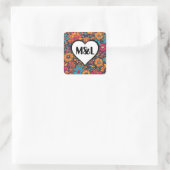 Gepersonaliseerde Sticker Wedding Decor Initialen (Tas)