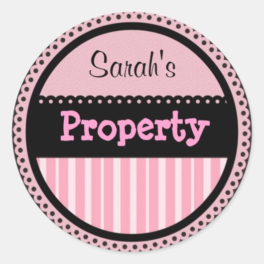 Gepersonaliseerde Stickers voor meisjes (Voorkant)