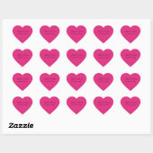 Gepersonaliseerde Stickers voor warm roze hart voo (Vel)