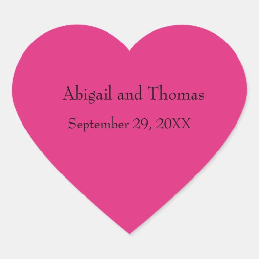Gepersonaliseerde Stickers voor warm roze hart voo (Voorkant)