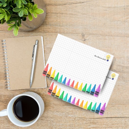 Gepersonaliseerde sticky notes van de leraar – kle