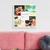 Gepersonaliseerde stiefvader naam definitie 4 foto canvas afdruk (Insitu (Woonkamer))