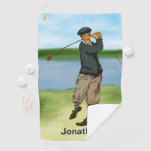 Gepersonaliseerde  stijl golf scene golfhanddoek (Insitu)