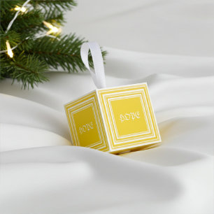 Gepersonaliseerde stijl Liefde Vrede Hoop en Joy Kubus Ornament