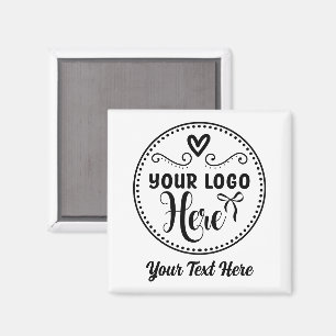 Gepersonaliseerde Stijlvolle Logo Modern Custom Br Magneet